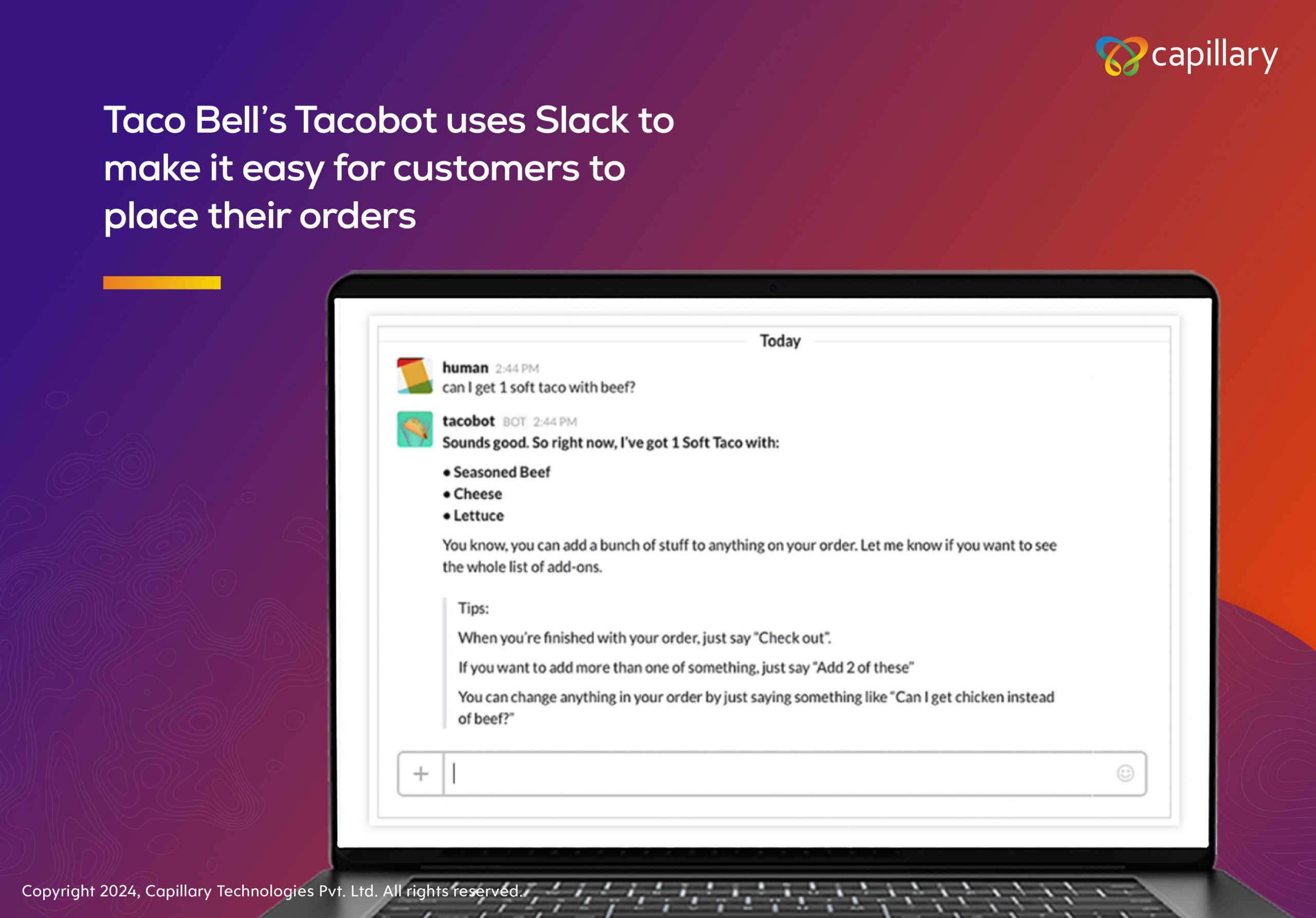 tacobot slack ai in retail loyalty