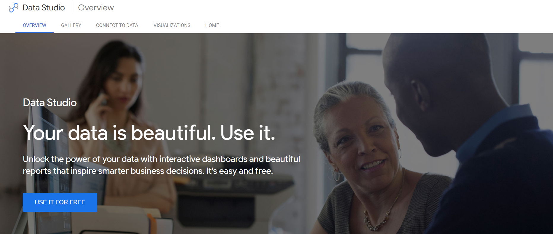 Screenshot of Looker Studio webpage